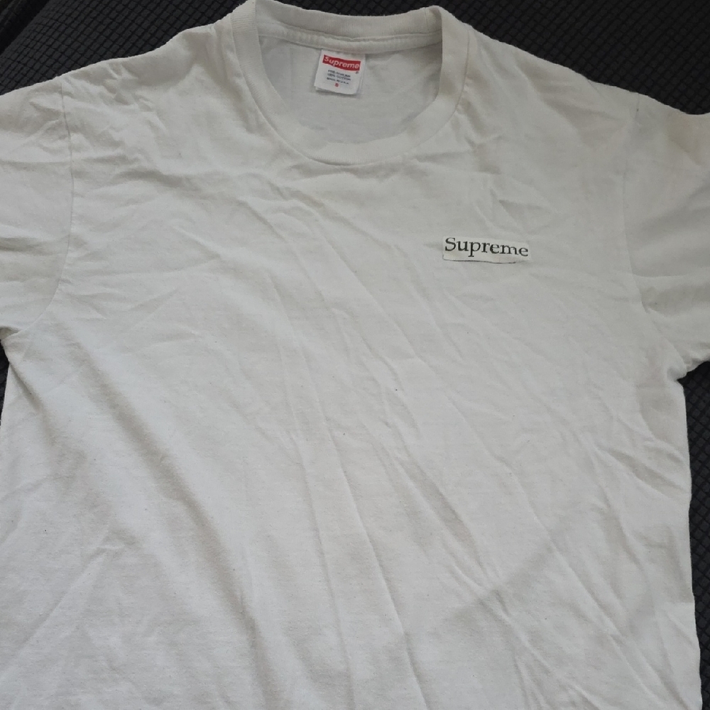 Supreme Classic White Short Sleeve Tee - Used